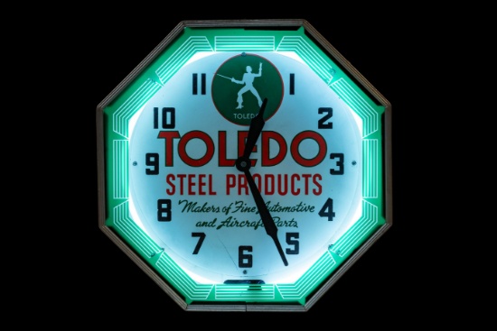 Toledo Steel Products Neon Clock