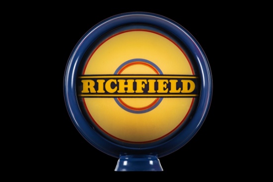 Richfield Bulls Eye Gas Pump Globe Metal Body