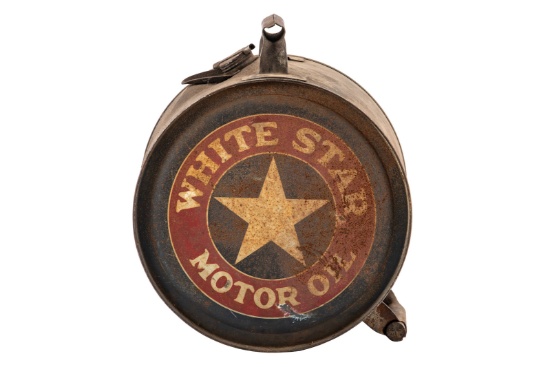 White Star Motor Oil 5 Gallon Rocker Can