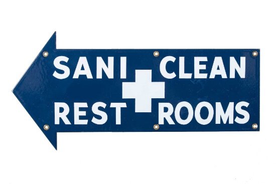 Sani-clean Restrooms Sign