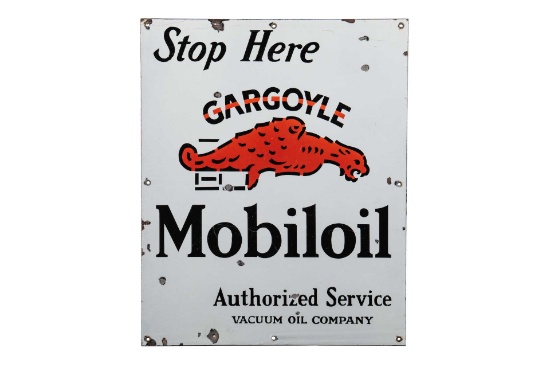 Mobil Oil Authorized Service Sign