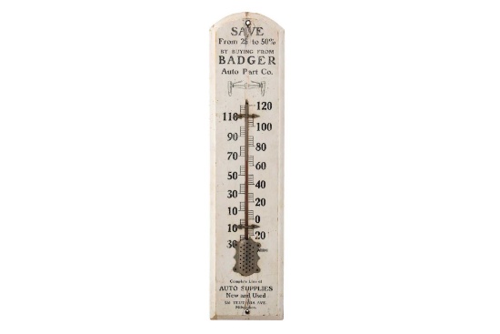 Early Badger Auto Parts Thermometer