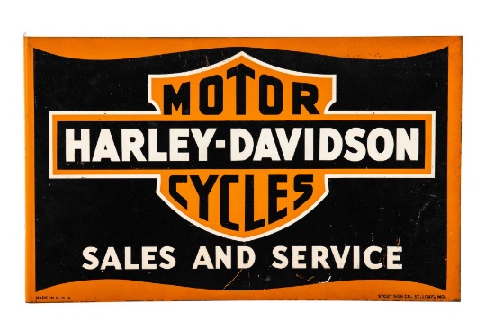 Rare Harley Davidson Sales & Service Sign