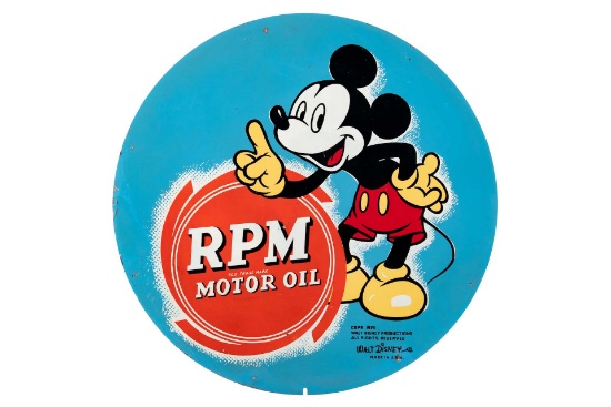 Standard Rpm Motor Oil Mickey Mouse Sign