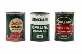 3 Sinclair Opaline Motor Oil Quart Cans