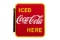 Coca Cola Porcelain Flange Sign 