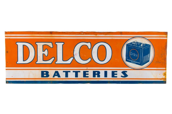 Delco Batteries Tin Sign