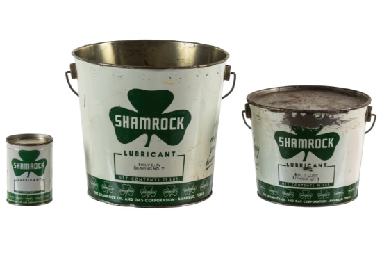 Lot Of 3 Shamrock Grease Cans