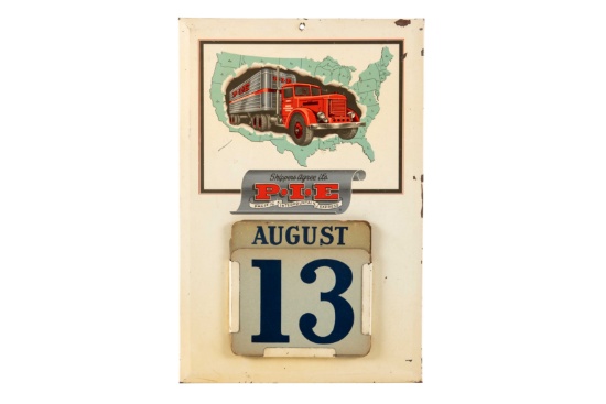 Pacific Intermountain Express Tin Calendar