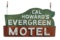 Cal Howard's Evergreen Motel Tin Neon Sign