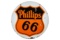 Phillips 66 Porcelain Curb Sign White Background