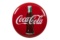 Coca Cola Porcelain Button With Bottle Graphic
