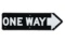 One Way Porcelain Arrow Sign