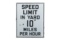 Speed Limit In Yard Porcelain Sign