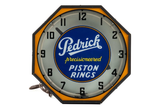Pedrick Piston Rings Neon Clock