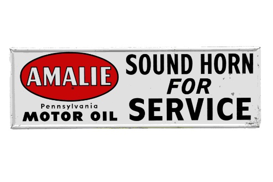 Amalie Motor Oil Tin Sign