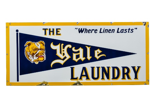 The Yale Laundry Porcelain Sign