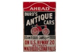 Burd's Antique Cars Tin Sign