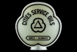 Cities Service Oils Three Piece Clover Globe