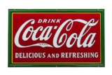 Coca Cola Delicious And Refreshing Porcelain Sign