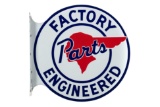 Pontiac Factory Parts Porcelain Flange Sign