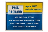 1948 Packard Poster Framed Yellow & Blue