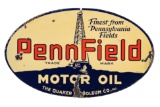 Pennfield Motor Oil Porcelain Curb Sign
