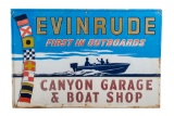 Evinrude Canyon Garage & Boat Shop Tin Sign