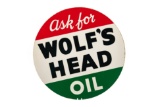 Wolf's Head Motor Oil Tin Sign