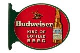 Budweiser Beer Tin Flange Sign