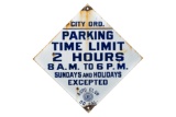 City Ord. Parking Time Limit 2 Hours Sign