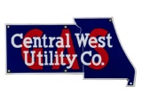 Centeral West Utility Gas Co. Porcelain Sign