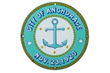 City Of Anchorage Alaska Porcelain Sign