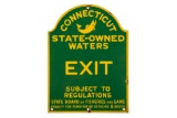 Connecticut State Owned Waters Porcelain Sign