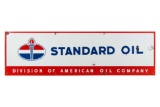 Standard Oil Division Horizontal Porcelain Sign