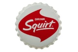 Drink Squirt Tin Bottle Cap Sign