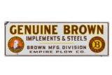 Brown Implement & Steels Porcelain Sign
