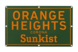 Sunkist Orange Heights Corona Porcelain Sign