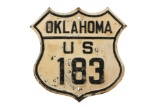 Oklahoma U.S. 183 Road Sign