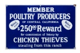 Poultry Producers Of California Porcelain Sign