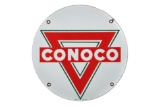 Conoco Gas Porcelain Truck Door Sign