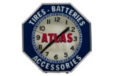 Atlas Tires & Batteries Neon Clock
