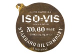 Standard Oil Company Iso-vis Brass Barrel Stencil