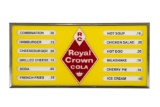 Royal Crown Cola Horizontal Menu Board