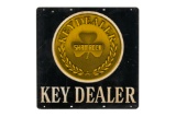 Shamrock Key Dealer Tin Sign