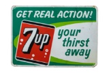 7 Up Get Real Action Tin Sign