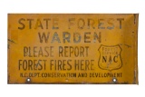 North Carolina Conservation Tin Flange Sign
