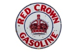 Red Crown Gasoline Porcelain Sign