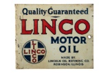 Linco Motor Oil Tin Flange Sign