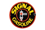 Signal Gasoline Porcelain Pump Plate